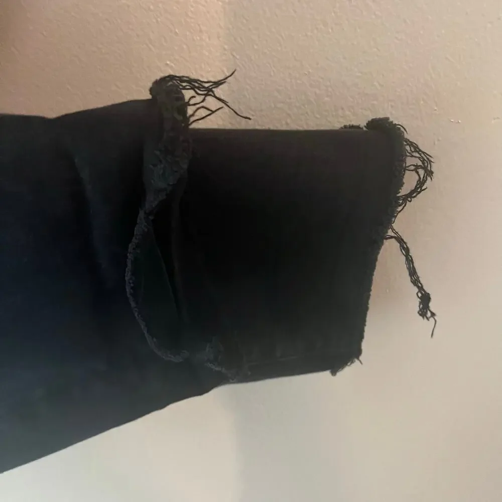 Cabi Size 10 Slim boyfriend faded black distressed jeans - Picture 5 of 9